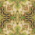 thumbnail image 1 of Ahgly Tapis d'Intérieur Lavable en Machine Carré Transitionnel Brun Doré Jaune, 8 Pieds Carré, 1 of 7