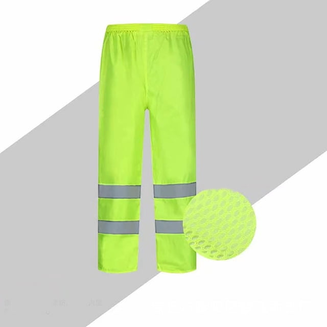 DPTALR Unisex Reflective Rain Pants With Waterproof Fabric For Warmth Wear Resistance Breathability Cycling Rain Pants