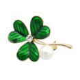 thumbnail image 4 of 1 Pce Broche Goutte d'Huile en Perles Créative Mode Épinglette Femme Alliage Bijoux Vert, 4 of 7