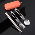 thumbnail image 3 of Camping Utensil Set Folding Picnic Cutlery Utensil Spoon Chopsticks Fork Set, 3 of 3