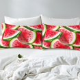 thumbnail image 4 of Erosebridal Watermelon Print Fitted Sheet Set Twin, 3D Fruit Theme Bed Set, 2pcs (No Top Sheet), 4 of 6