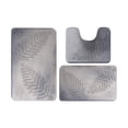 thumbnail image 2 of TIMIFIS Bathroom Rugs Leaf Floor Mat Bathroom Water-Absorbent Non-Slip Floor Mat Toilet Room Living Room Bedroom Kitchen Door Mat Three Sets of Floor Mats Bath Mat, 2 of 8