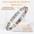 thumbnail image 2 of Wollet Stainless Steel Medical Alert ID Bracelets for WoMen, Engraved Diabetic Type 2, 2 of 8