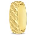 thumbnail image 2 of Alliance de Mariage à Rayures pour Femme 6 mm en Or Jaune 10 K, 2 of 6