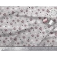 thumbnail image 2 of Soimoi Gray Rayon Fabric Paw Dog Print Sewing Fabric Yard 42 Inch Wide, 2 of 3
