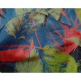 thumbnail image 5 of oneOone Silk Tabby Blue Fabric Leaves Craft Projects Decor Fabric Printed By The Yard 42 Inch Wide, 5 of 5