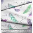 thumbnail image 3 of Soimoi Cotton Jersey Fabric Branches & Artistic Feather Decor Fabric Printed Yard 58 Inch Wide, 3 of 4