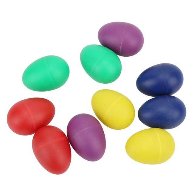 EOTVIA 10Pcs Mini Musical Eggs Colorful Hand Plastic Egg Shakers Percussion Musical Instrument Toy,Musical Egg,Egg Shakers