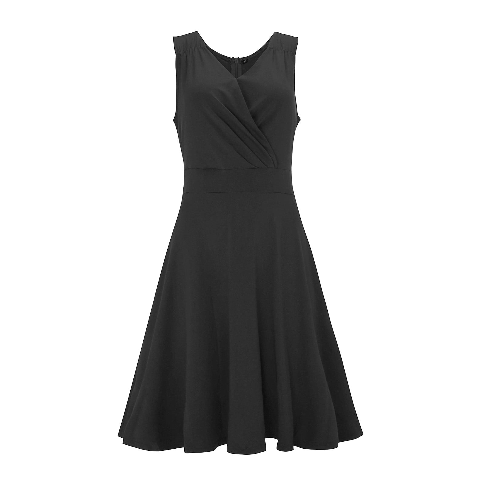 Ketyyh-chn99 Robes Chemises pour Femmes Grande Taille Femme Élégante Robe de Soirée Combinaisons Manche à Volants Shorts Robe Mini Noir,TG