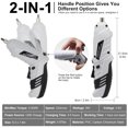 thumbnail image 4 of Cordless Screwdriver, 47 in 1 Electric Screwdriver, Rechargeable 3.6V Portable Cordless Drills Kit, Dual Position Handle with USB Cable LED Light for Home Office DIY Tools, 4 of 7