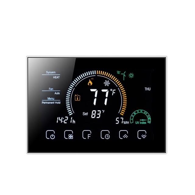 Wireless Weekly Programming Digital Room Touch Screen Smart Water Heater Heat Pump Thermostat Temperature Controller ,Easily DIY
