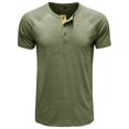 thumbnail image 2 of BOBOGOJP T-Shirts pour Hommes Manches Courtes Col Rond Lourd (Vert,S), 2 of 4