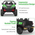 thumbnail image 4 of 24V 4WD Ride-On Dump Truck with Remote Control, 2-Seater Electric Construction Vehicle with Dump Bed & Shovel, 4 of 7