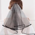 thumbnail image 4 of Wedding Veil Bridal Veil Wedding Party Short Veil Double Layer Veil Photo Prop with Comb, 4 of 9