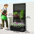 thumbnail image 3 of Outsunny Galvanized Planter Box with Trellis, 35" x 16" x 70", Black, 3 of 10