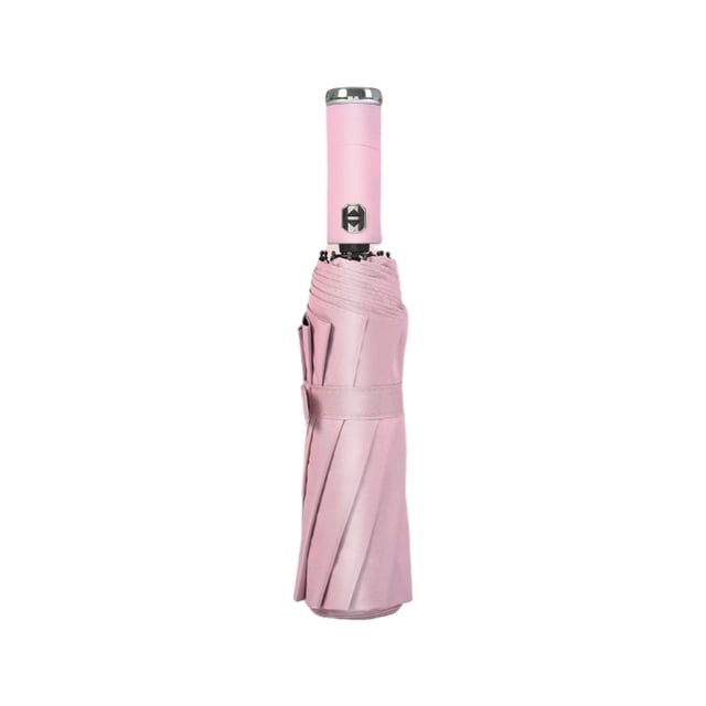 Thinsony Large Reverse Folding Umbrella Reflective Stripe Umbrellas Sunshade LED/Pink 1Set