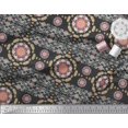 thumbnail image 2 of Soimoi Rayon Fabric Floral Mandala Printed Fabric 1 Yard 42 Inch Wide, 2 of 3