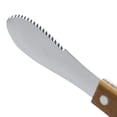 thumbnail image 2 of Stainless Steel Straight Edge Wide Butter Spreader Deluxe Sandwich Cream Cheese Condiment Knives Set Kitchen Tools, Wood Handle, 8” (4), 2 of 7