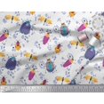 thumbnail image 3 of Soimoi Tissu Viscose Georgette Imprimé Floral & Insectes par Yard 42 Pouces de Large, 3 of 3
