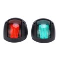 thumbnail image 2 of Boat Bow Lights, PC Red Green Light Yacht Signal Light 1NM Visual Range  For Sailing Black, 2 of 8