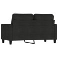 thumbnail image 3 of vidaXL Sofa 2 Places Noir 120 cm Tissu, 3 of 5