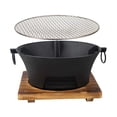 thumbnail image 4 of GROWTH TANK Barbecue Stove Fireplace Round Firepit Furnace for Outdoor Cooking Outside S S, 4 of 9