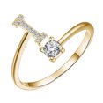 thumbnail image 1 of Up to 65% Off Exquisite Fashion 26 English Alphabet Style Ring Letter Fashion Copper Ring Necklace Rings Earring Jewelry on Clearance, 1 of 1