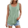 thumbnail image 1 of AherBiu Débardeurs Grande Taille pour Femmes Sans Manches Ample Confortable Camisole Été Décontractée Froncée, 1 of 6