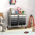 thumbnail image 2 of Costway 12 Drawers Rolling Cart Storage Scrapbook Paper Studio Organizer Bins Gray, 2 of 10