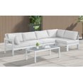 thumbnail image 4 of Meridian Furniture Nizuc White Outdoor Patio Modular Sectional, 4 of 12