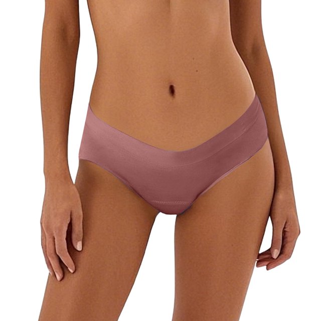 Women's Plus Size Solid Color Sexy Multilayer Absorbent Underwear Breathable Leakproof Menstrual Panties