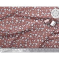 thumbnail image 2 of Soimoi polyester Crepe Fabric Leaves & Magnolia Floral Print Sewing Fabric Yard 52 Inch Wide, 2 of 5