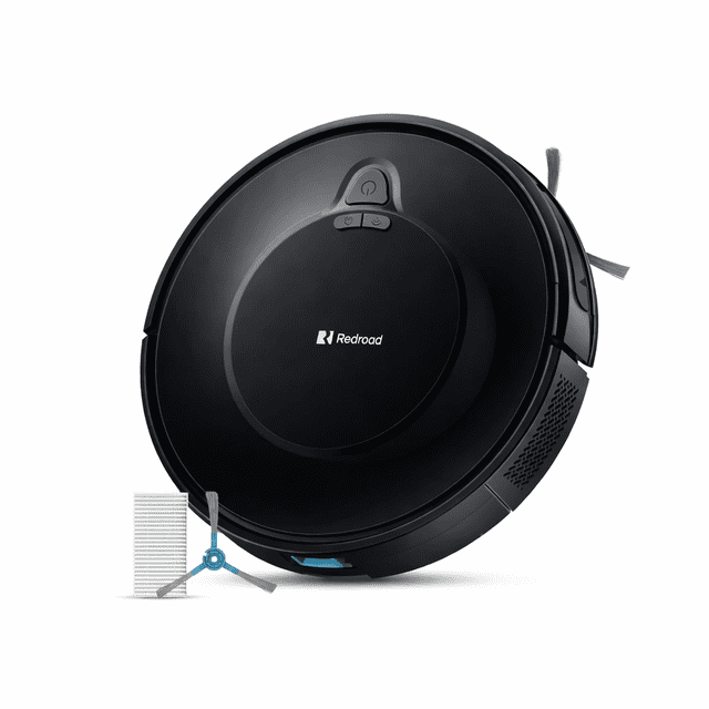 Redroad Robot Vacuum, Wi-Fi, APP/Voice Control, 140min Runtime, Black, E2