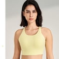 thumbnail image 2 of Yuyuzo Sports Bras for Women Wireless Round Neck High Support Seamless Full Coverage Workout Crop Tank Tops, 2 of 7