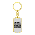 thumbnail image 4 of Prayer Steering Wheel Stainless Steel or 18k Gold Premium Swivel Dog Tag Keychain, 4 of 8