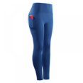 thumbnail image 1 of 2021 Pantalon de Yoga de Sport Taille Haute pour Femmes Séchage Rapide Respirant Extensible Compression Pantalon Court Bleu#01, 1 of 5
