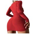 thumbnail image 4 of EGNMCR Bikini Set Women's Solid Bikini Strap Bikini Deep V Split Swimsuit Set Three-piece Swimming Suit, 4 of 9