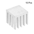 thumbnail image 3 of Unique Bargains 15x15x15mm Aluminum Heatsink Electronic Radiators for MOS IC Chip Silver Tone 10 Pack, 3 of 4