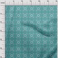 thumbnail image 3 of oneOone Cotton Cambric Teal Green Fabric Asian Block Sewing Craft Projects Fabric Prints By Yard 56 Inch Wide, 3 of 4