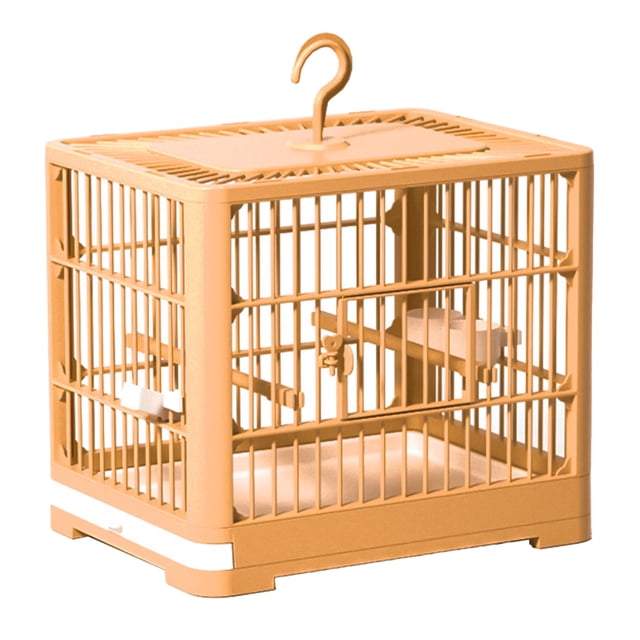 Portable Travel Bird Cage with Detachable Tray and Standing Pole for Small Birds Parrots Easy Transport Lightweight Design