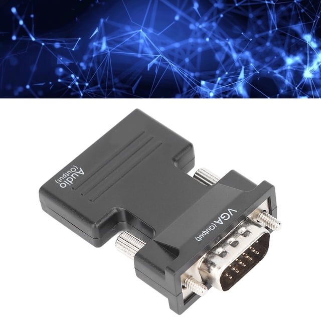 Herwey HD Multimedia Interface To VGA Video Converter,HD Multimedia Interface Female To VGA Male Converter With 3.5mm Audio Cable For Laptops PCs Monitors,Audio Converter For Laptops