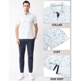 thumbnail image 4 of Men's Golf Shirts Short Sleeve Moisture Wicking Dry Fit Print Patterns Collared Performance Polo Golf Shirts for Men, 4 of 6
