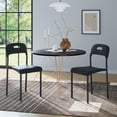 thumbnail image 1 of Modern Stackable Dining Chairs, Waterproof Plastic Seat with Ergonomic Back, Metal Legs, Easy Assembly, Space-Saving Kitchen Chairs for Dining Room, Indoor Outdoor Use, 45.5x40x76.5cm, 1 of 7