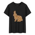 thumbnail image 2 of Hauts d'Été Grande Taille pour Femmes, Mode Décontractée pour Femmes, T-shirt à Manches Courtes et Col Rond Imprimé pour Pâques, T-shirt à Col en V pour Femmes en Liquidation, 2 of 3