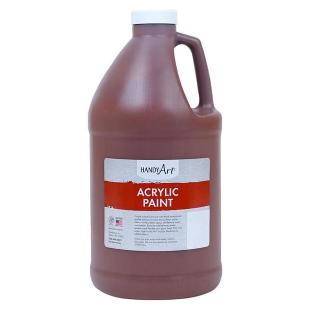 Rock Paint & Handy Art RPC102085 Half Gallon Acrylic Paint, Burnt Sienna