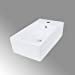 thumbnail image 3 of Renovators Supply Manufacturing CASKE Small Rectangular Countertop Vessel Sink 17-7/8 In. White Ceramic Vessel Sink For Bathroom With Overflow And Single Faucet Hole, 3 of 10