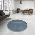 thumbnail image 3 of Ahgly Company Tapis d'Intérieur Carrés Abstraits Bleu Cadet Vert Abstraits pour Aire, 6 Pieds Carré, 3 of 6
