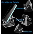 thumbnail image 3 of Acrylic Cell Phone Stand, Portable, Clear Phone Stand, 2 Pack, 3 of 5