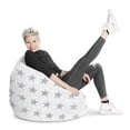 thumbnail image 3 of Gouchee Home Fluffy Stars White Faux Fur Bean Bag Chair – Soft Polyester with Polystyrene Bead Filling, Suitable for Adults and Teens, Lightweight & Cozy Seating for Bedroom, Living Room or Playroom, 3 of 8