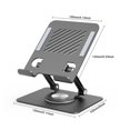 thumbnail image 1 of Support pour Tablette pour Bureau, RAOYI Support de Téléphone Réglable et Pliable pour Bureau, Compatible avec Tablette/pad/téléphone et Plus, Noir, 1 of 6